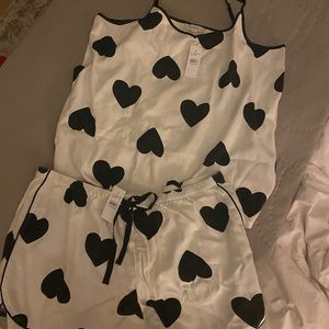 Loft Sleep adorable heart pajama set size LG